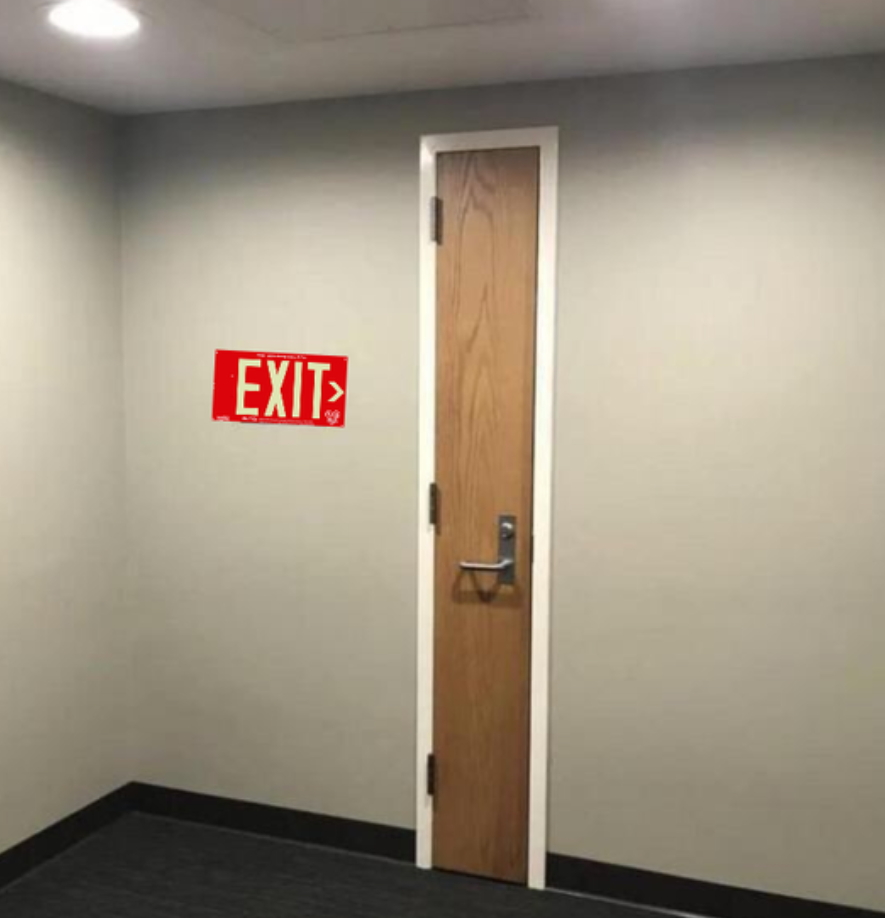 Narrowing Exit Door